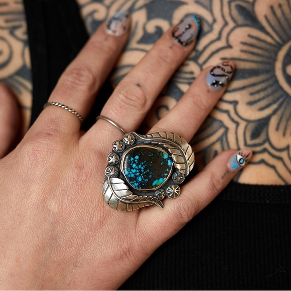 Blue Moon Statement Ring - US Size 6.25/6.5 - Picture 2 of 4